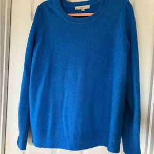 LOFT Vibrant Blue Crew Neck Sweater